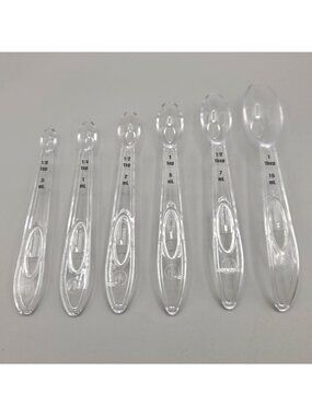 Pampered Chef Clear Plastic Measuring Spoons Nesting Set